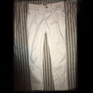 White Ripped Hudson Jeans